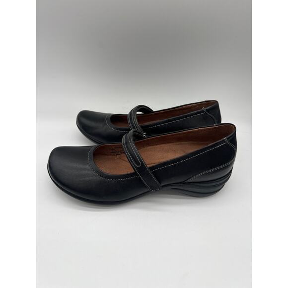 Hush Puppies Mary Jane Loafers Women’s 8 Black Leather Preppy Cottagecore Boho - Picture 1 of 9
